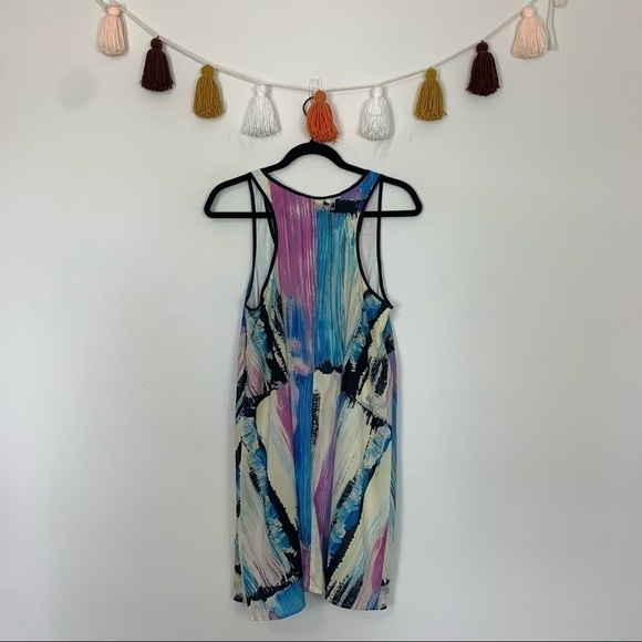 Minkpink Watercolor Print Swing Mini Dress Size Small - Picture 8 of 8